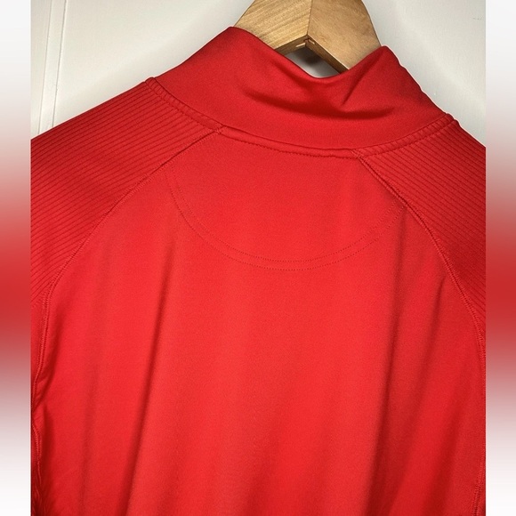 Mens Medium Pebble beach 1/4 Zip Red Ashworth Performance Pullover - Picture 8 of 13